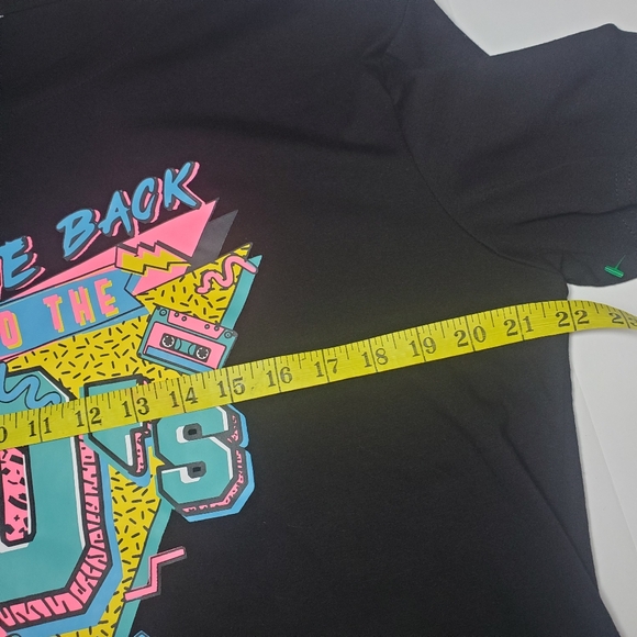 Unbranded Woman's NWOT 80'S Theme Tshirt Black with Colorful Monogram XL. - Picture 7 of 7
